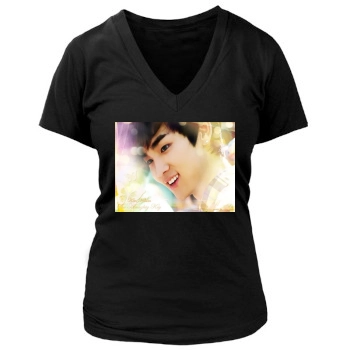 SHINee Women's Deep V-Neck TShirt