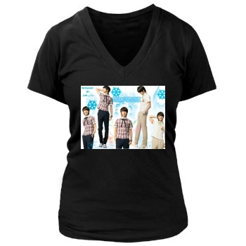 SHINee Women's Deep V-Neck TShirt