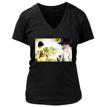 SHINee Women's Deep V-Neck TShirt