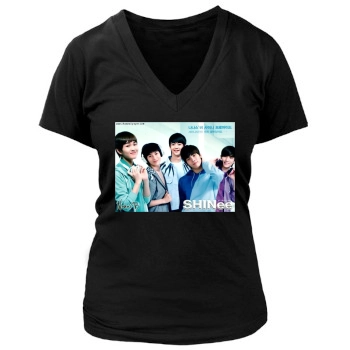 SHINee Women's Deep V-Neck TShirt