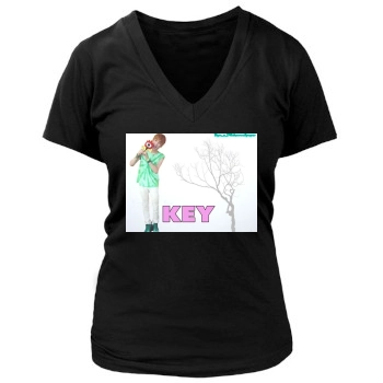 SHINee Women's Deep V-Neck TShirt