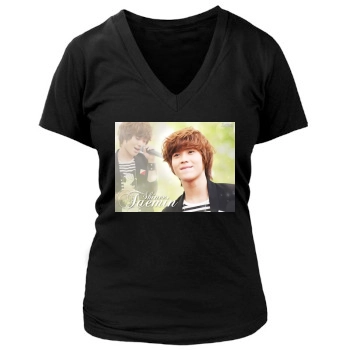 SHINee Women's Deep V-Neck TShirt