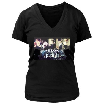 SHINee Women's Deep V-Neck TShirt