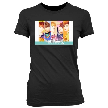 SHINee Women's Junior Cut Crewneck T-Shirt