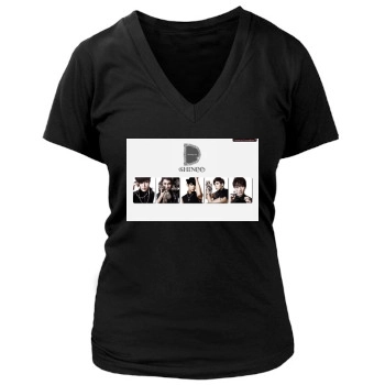 SHINee Women's Deep V-Neck TShirt