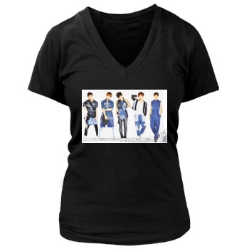 SHINee Women's Deep V-Neck TShirt