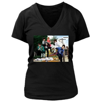 SHINee Women's Deep V-Neck TShirt