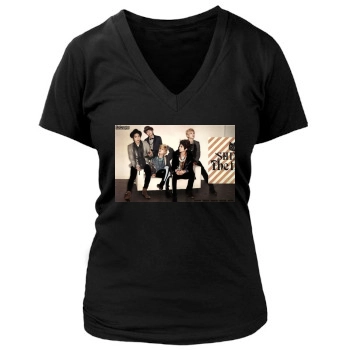 SHINee Women's Deep V-Neck TShirt