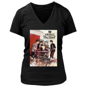 SHINee Women's Deep V-Neck TShirt