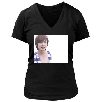 SHINee Women's Deep V-Neck TShirt