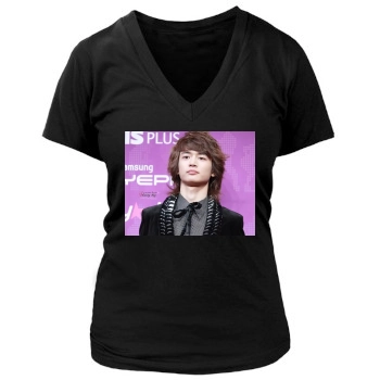 SHINee Women's Deep V-Neck TShirt