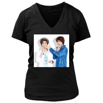 SHINee Women's Deep V-Neck TShirt