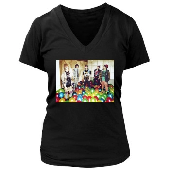 SHINee Women's Deep V-Neck TShirt