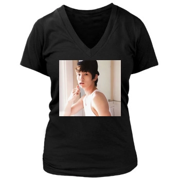 SHINee Women's Deep V-Neck TShirt