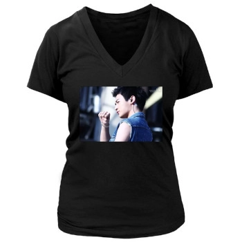 SHINee Women's Deep V-Neck TShirt