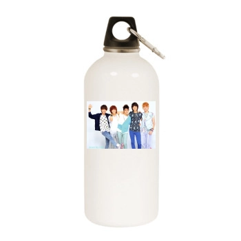 SHINee White Water Bottle With Carabiner