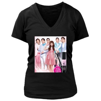 SHINee Women's Deep V-Neck TShirt