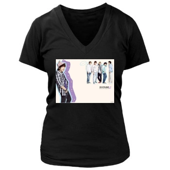 SHINee Women's Deep V-Neck TShirt