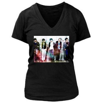 SHINee Women's Deep V-Neck TShirt