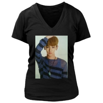 SHINee Women's Deep V-Neck TShirt