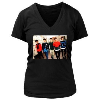 SHINee Women's Deep V-Neck TShirt