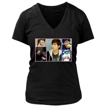 SHINee Women's Deep V-Neck TShirt