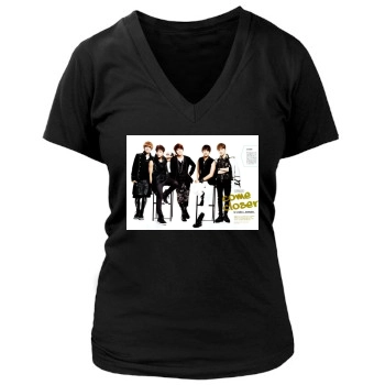 SHINee Women's Deep V-Neck TShirt