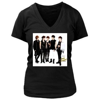 SHINee Women's Deep V-Neck TShirt