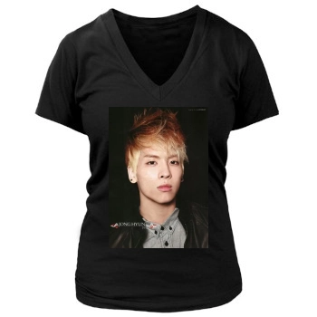 SHINee Women's Deep V-Neck TShirt