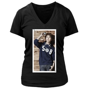 SHINee Women's Deep V-Neck TShirt