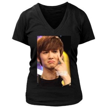 SHINee Women's Deep V-Neck TShirt