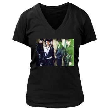 SHINee Women's Deep V-Neck TShirt