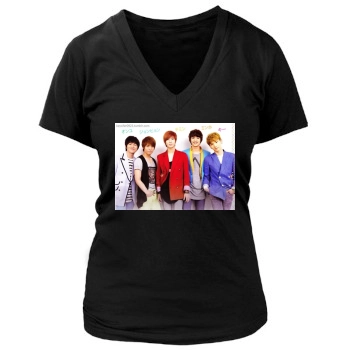 SHINee Women's Deep V-Neck TShirt