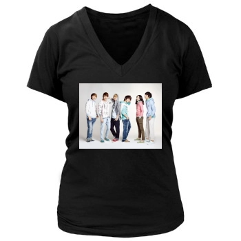 SHINee Women's Deep V-Neck TShirt