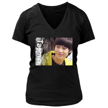 SHINee Women's Deep V-Neck TShirt