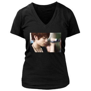 SHINee Women's Deep V-Neck TShirt