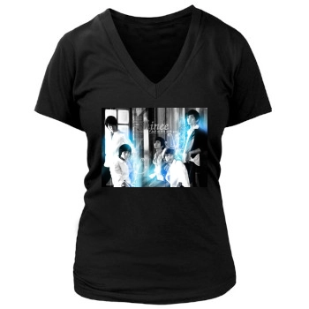 SHINee Women's Deep V-Neck TShirt