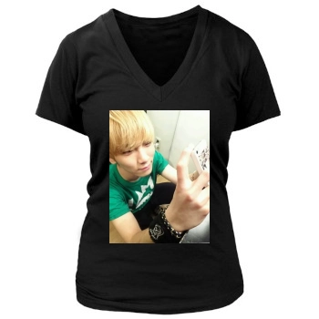 SHINee Women's Deep V-Neck TShirt