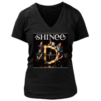 SHINee Women's Deep V-Neck TShirt