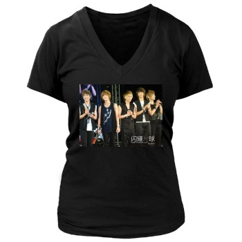 SHINee Women's Deep V-Neck TShirt