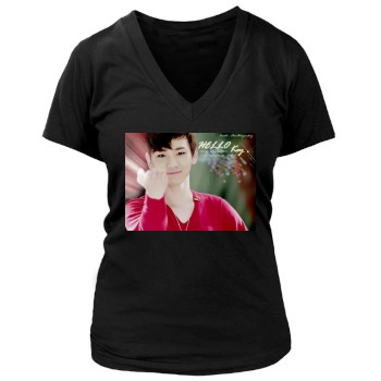 SHINee Women's Deep V-Neck TShirt