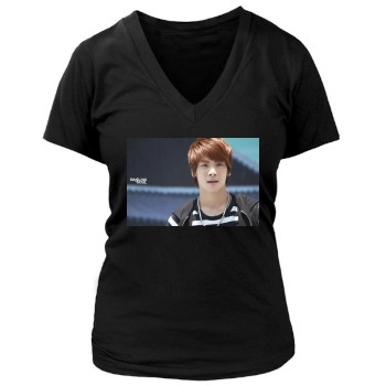 SHINee Women's Deep V-Neck TShirt