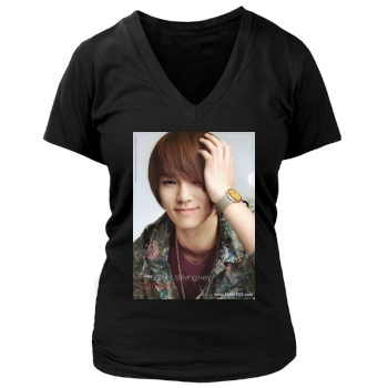 SHINee Women's Deep V-Neck TShirt