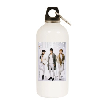 SHINee White Water Bottle With Carabiner