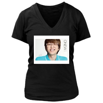 SHINee Women's Deep V-Neck TShirt