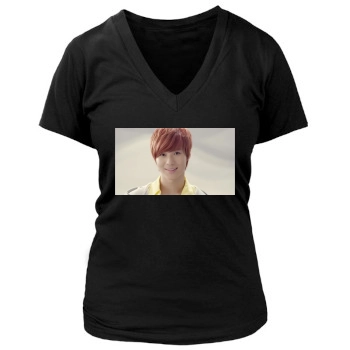 SHINee Women's Deep V-Neck TShirt