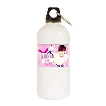 SHINee White Water Bottle With Carabiner