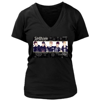 SHINee Women's Deep V-Neck TShirt