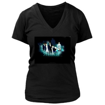 SHINee Women's Deep V-Neck TShirt