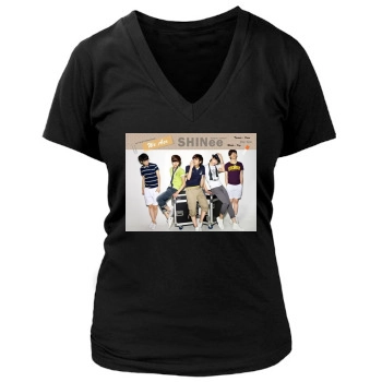 SHINee Women's Deep V-Neck TShirt